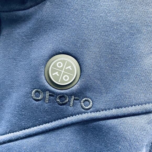 ORORO Heated Vest Womens Large Navy Blue Fleece Lined Battery w USB-C Power Bank - Picture 3 of 13